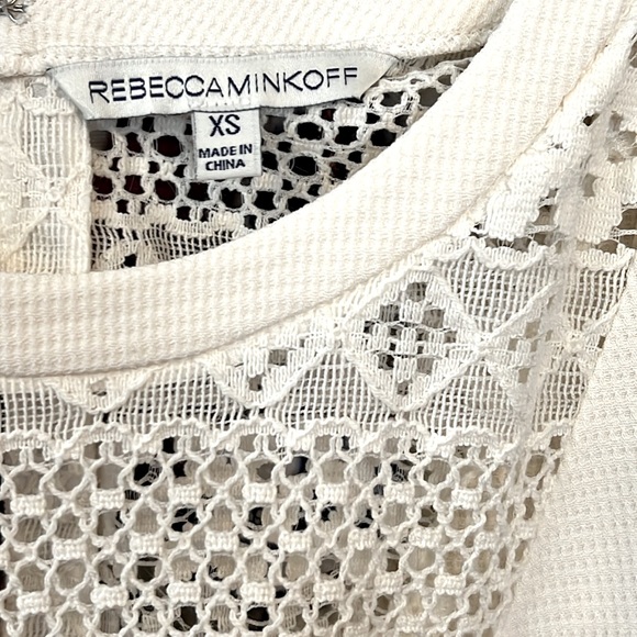 Rebecca Minkoff Ivory Lace Insert Sleeveless Dress - Picture 9 of 10